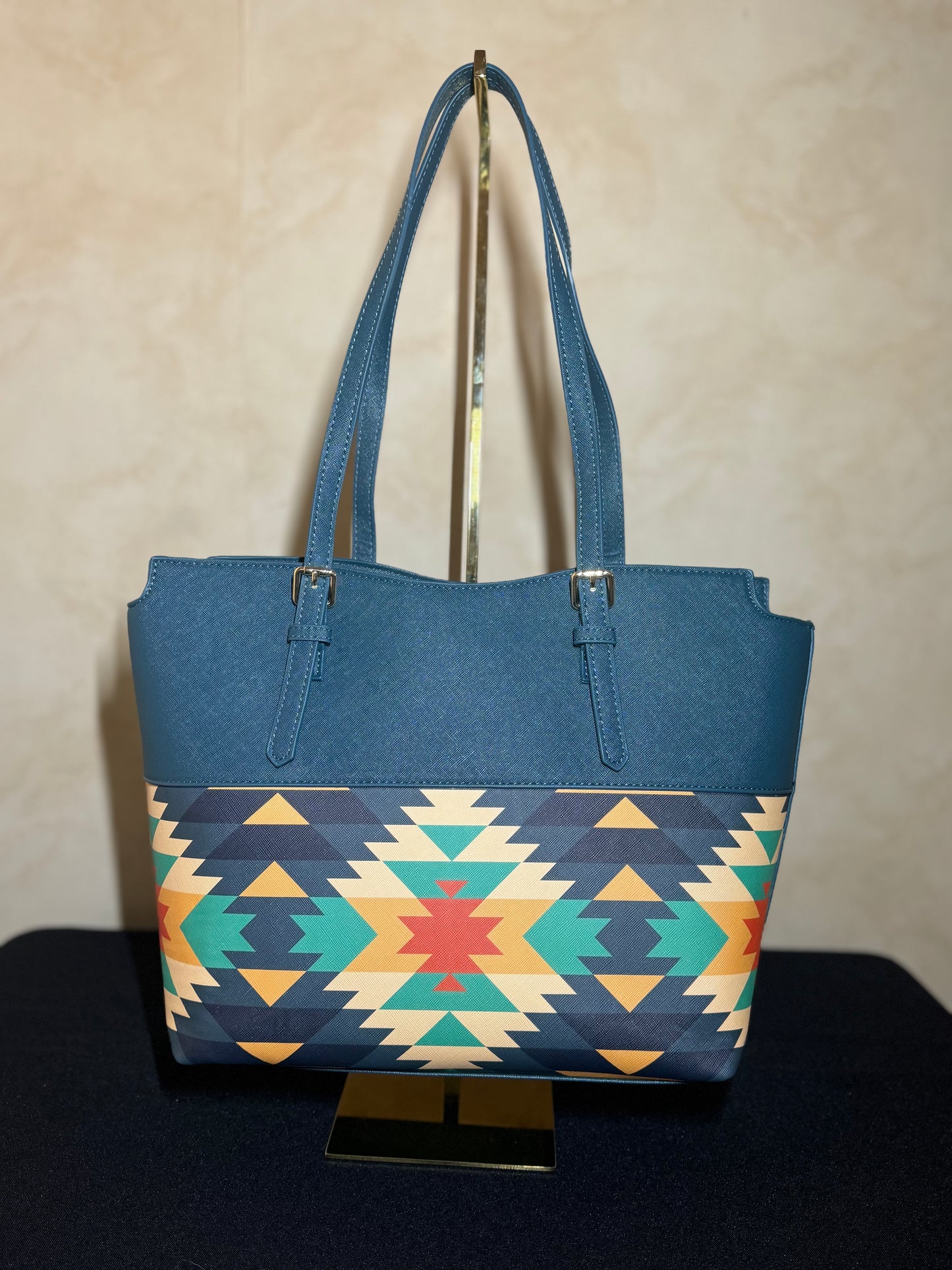 Teal-Green Native Design Purse