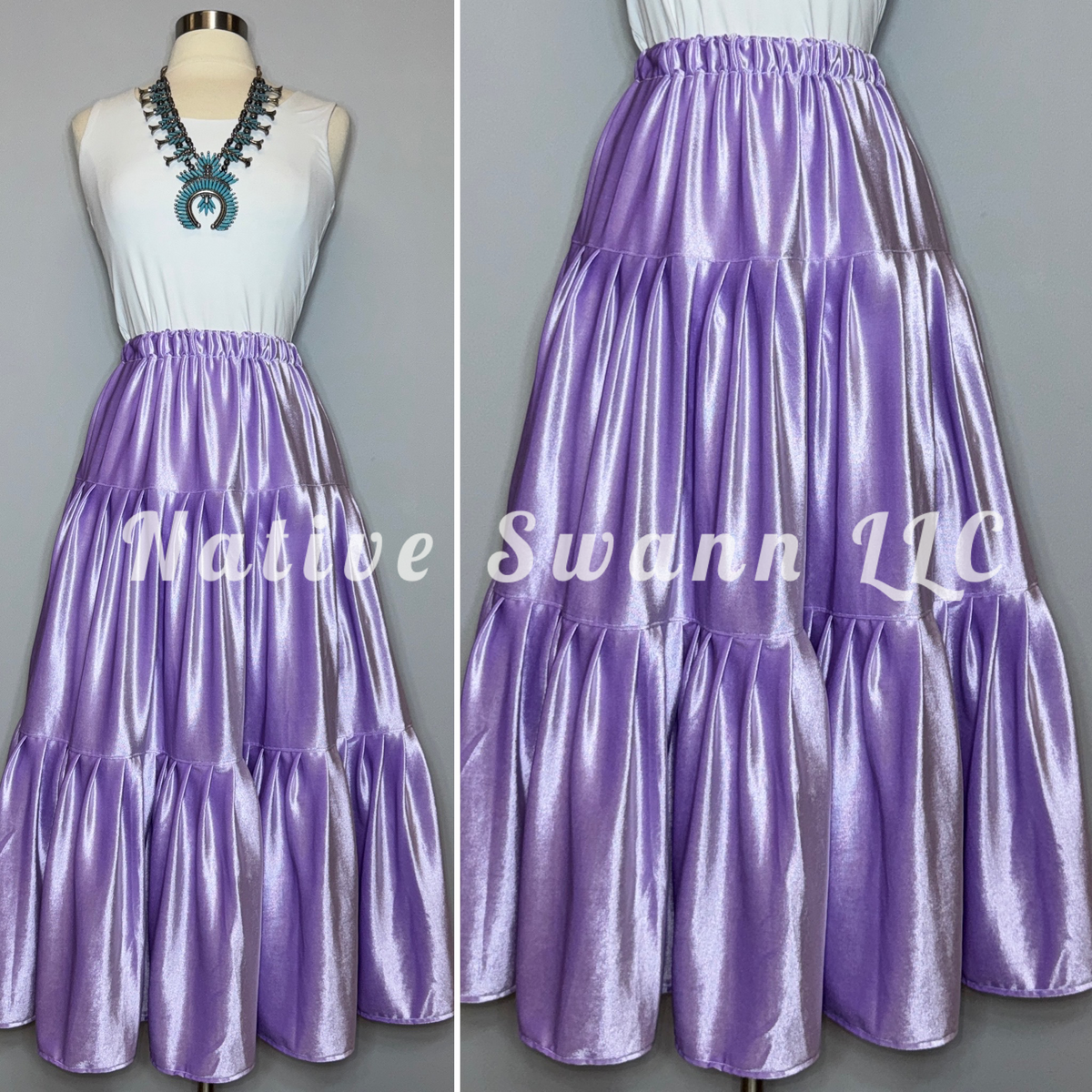 Lavender Velvet 3 Tier Skirt