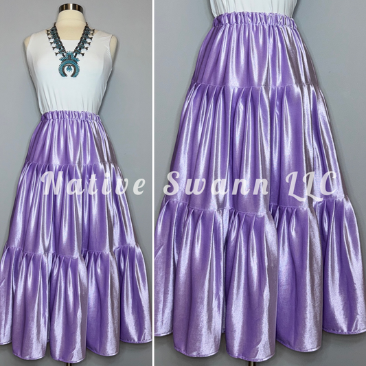 Lavender Velvet 3 Tier Skirt