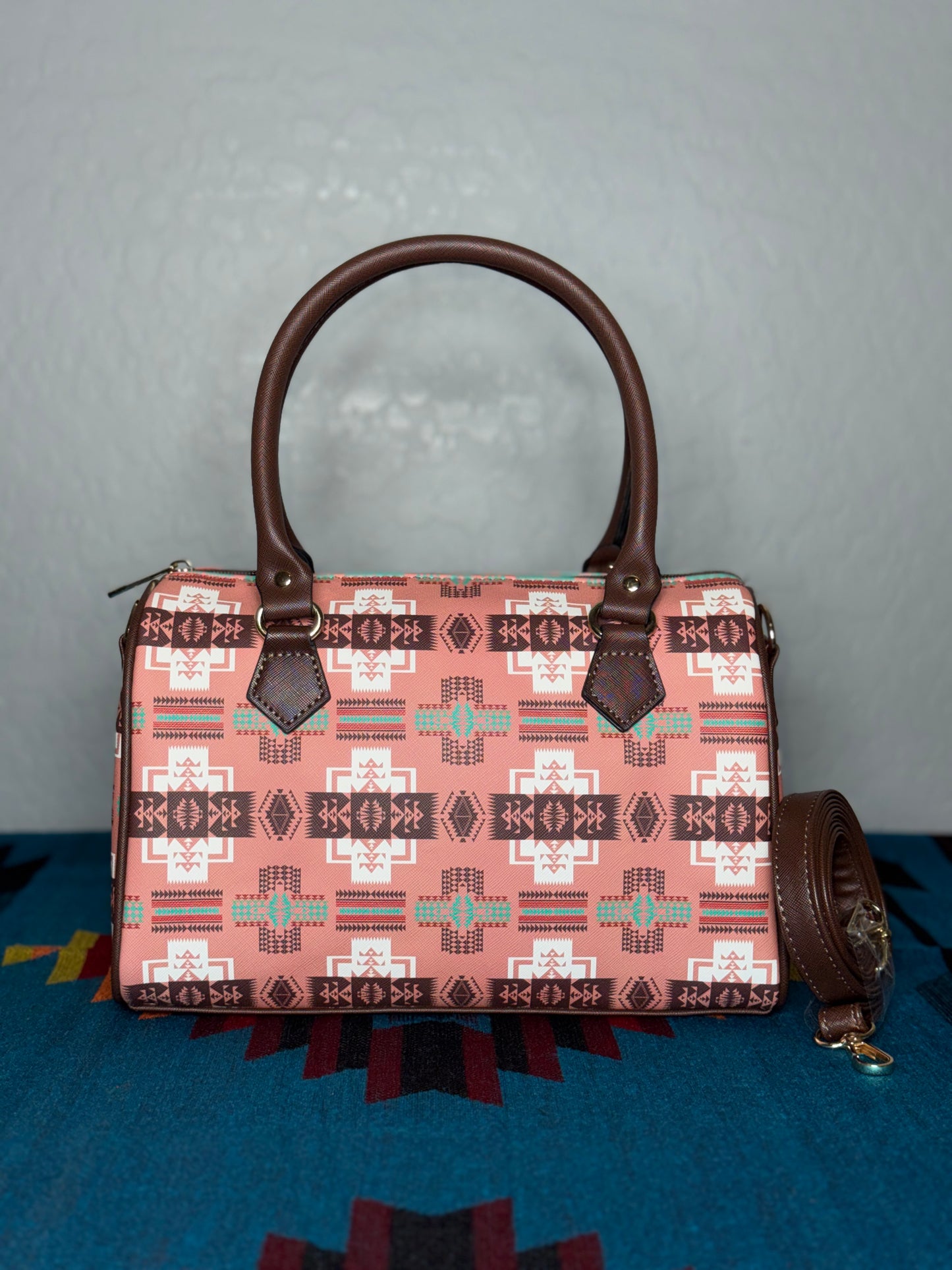Pink Native Design Bollin Purse
