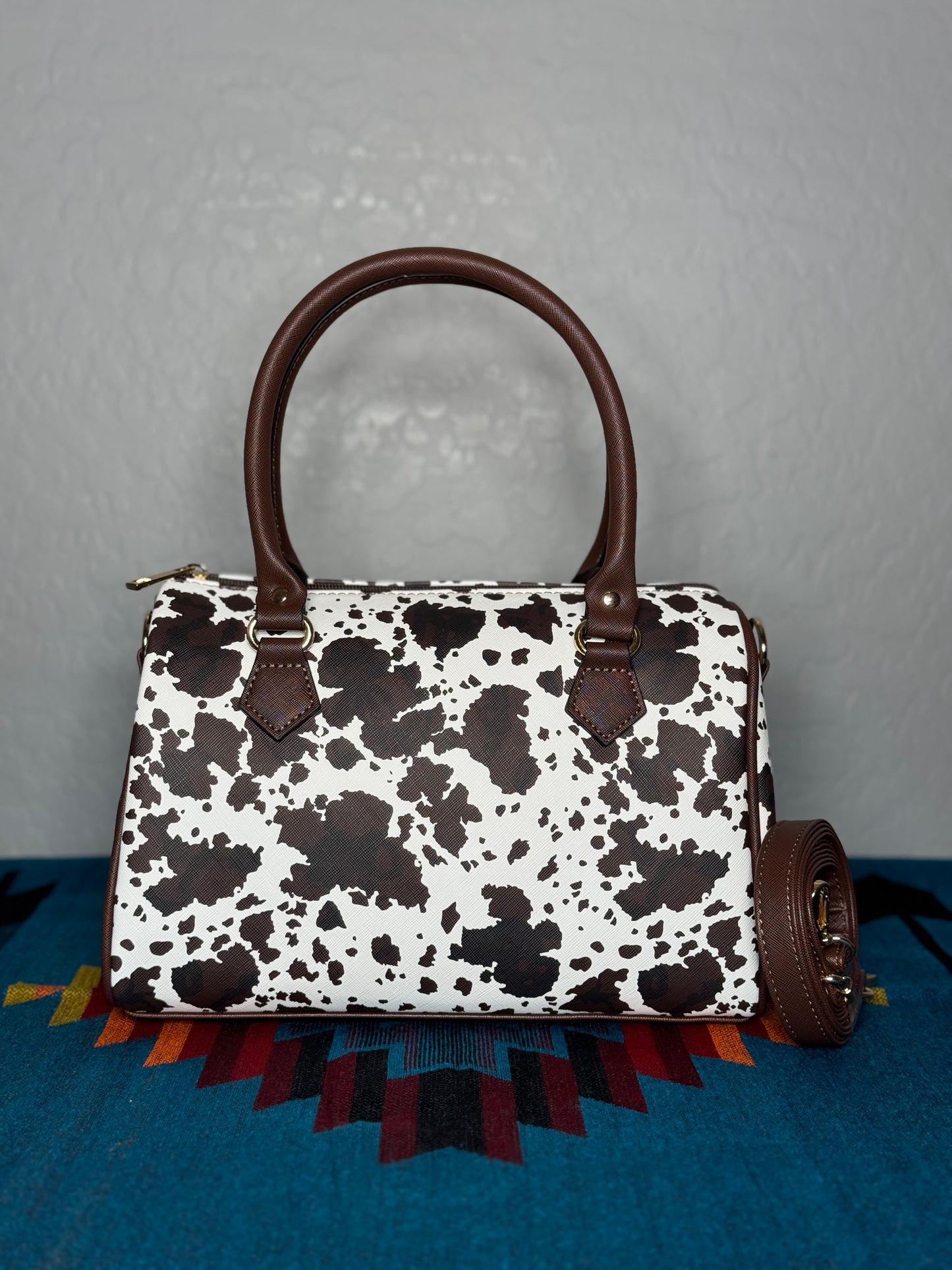Cowhide Design Bollin Purse