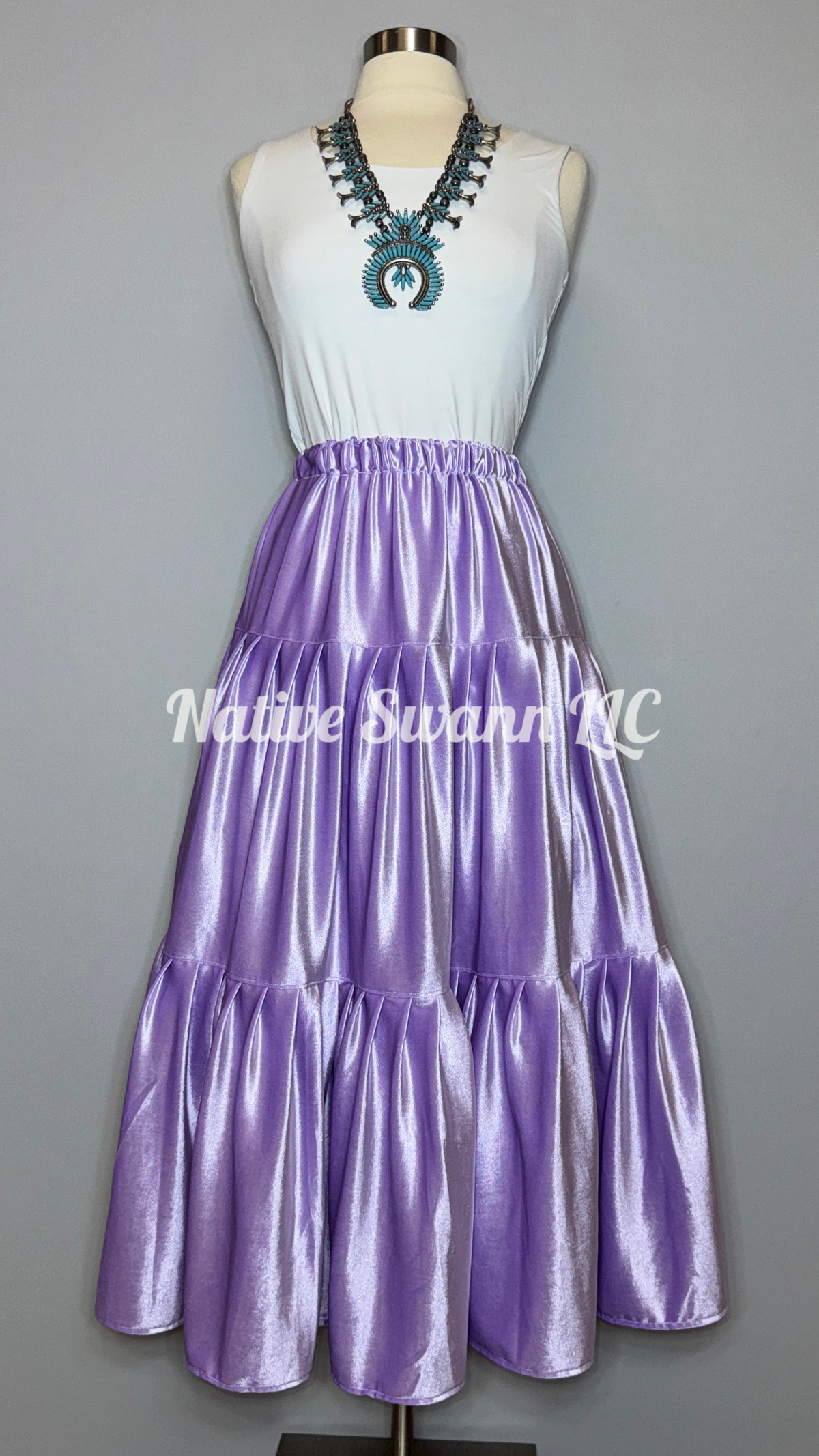 Lavender Velvet 3 Tier Skirt