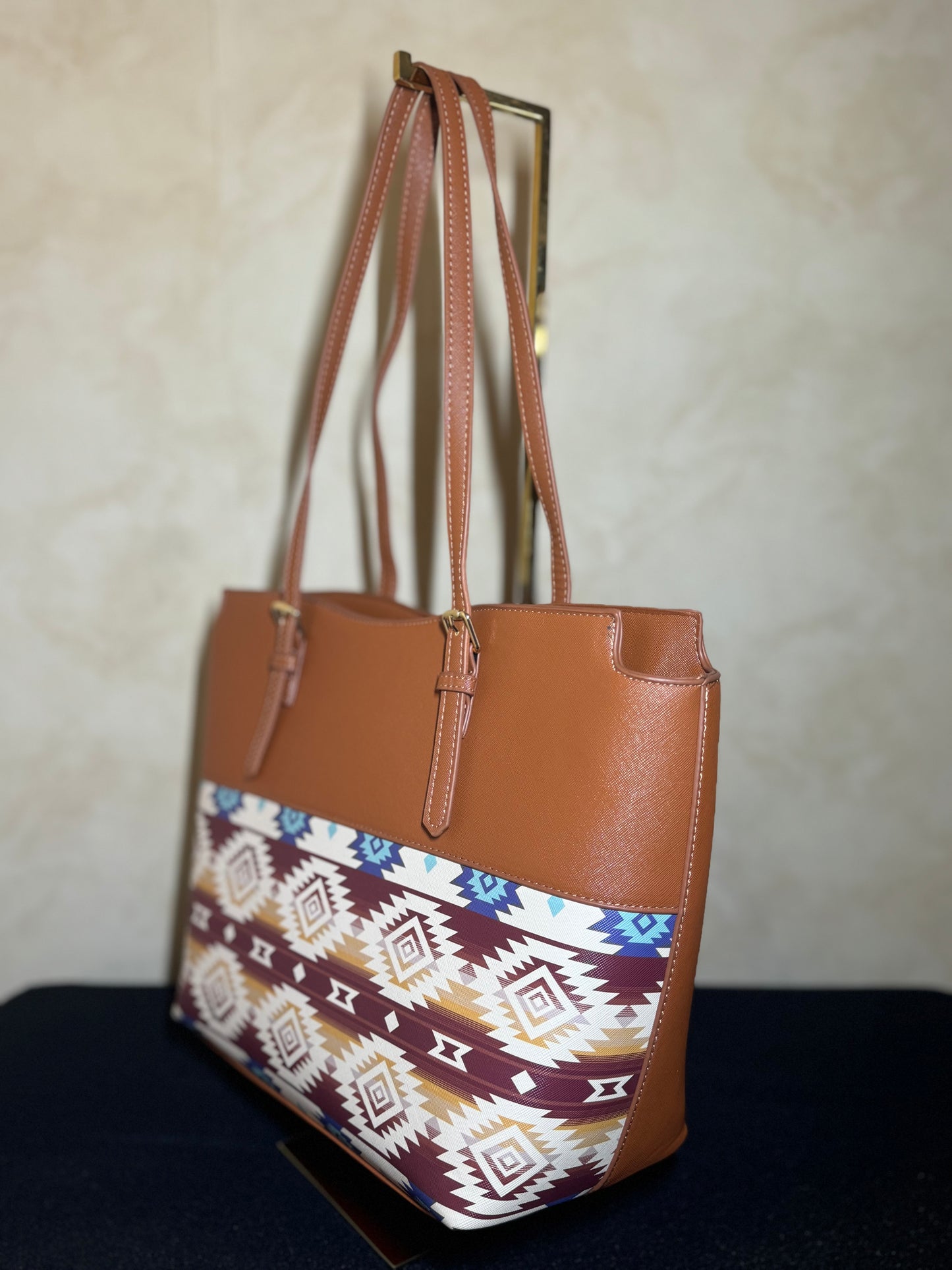 Tan Native Design Purse