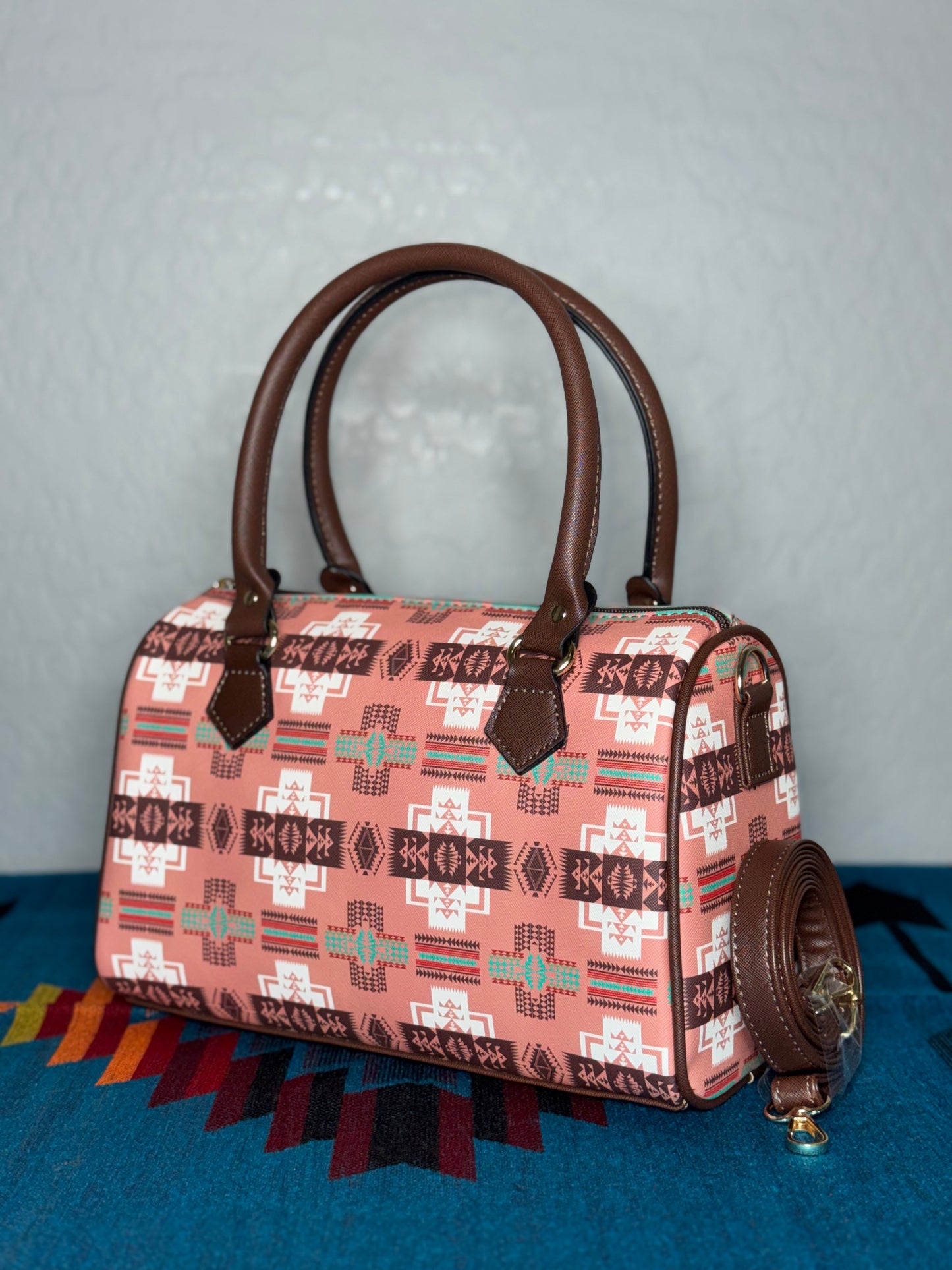 Pink Native Design Bollin Purse